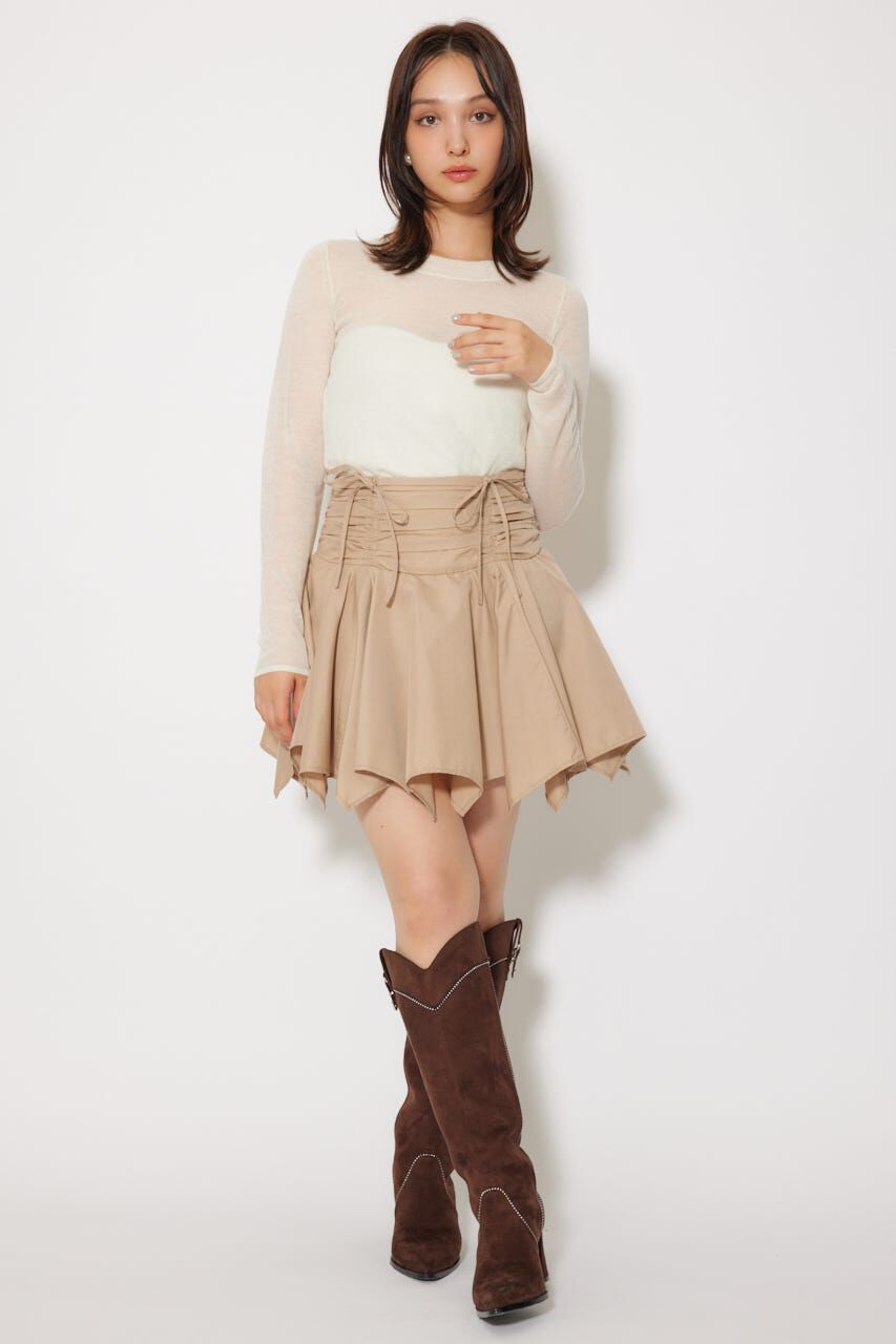 rienda「バックリボンアルパカミックスニットトップス」|ニット・セーター|