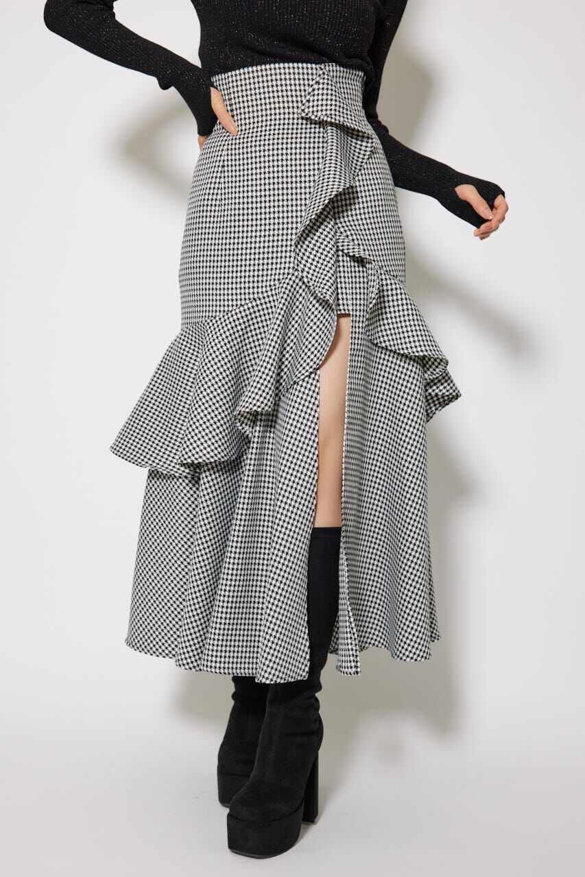 rienda「フリルスリットハイウエストスコートショートパンツ」|その他|