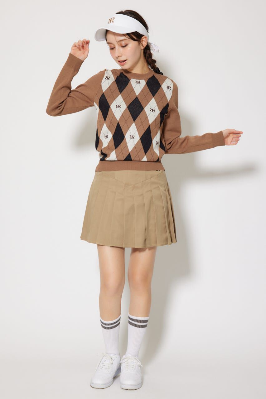 rienda「アーガイルジャガードニットトップス」|ニット・セーター|