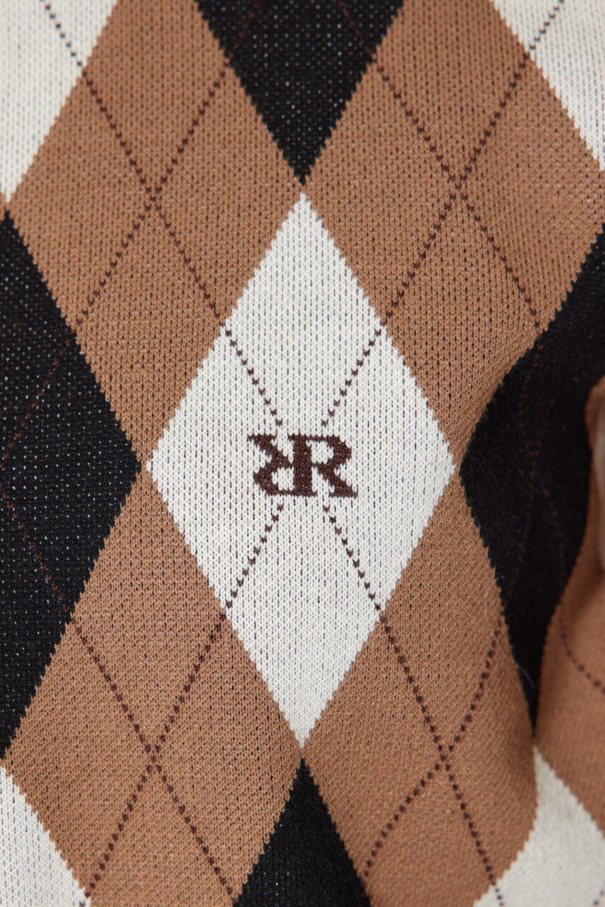 rienda「アーガイルジャガードニットトップス」|ニット・セーター|