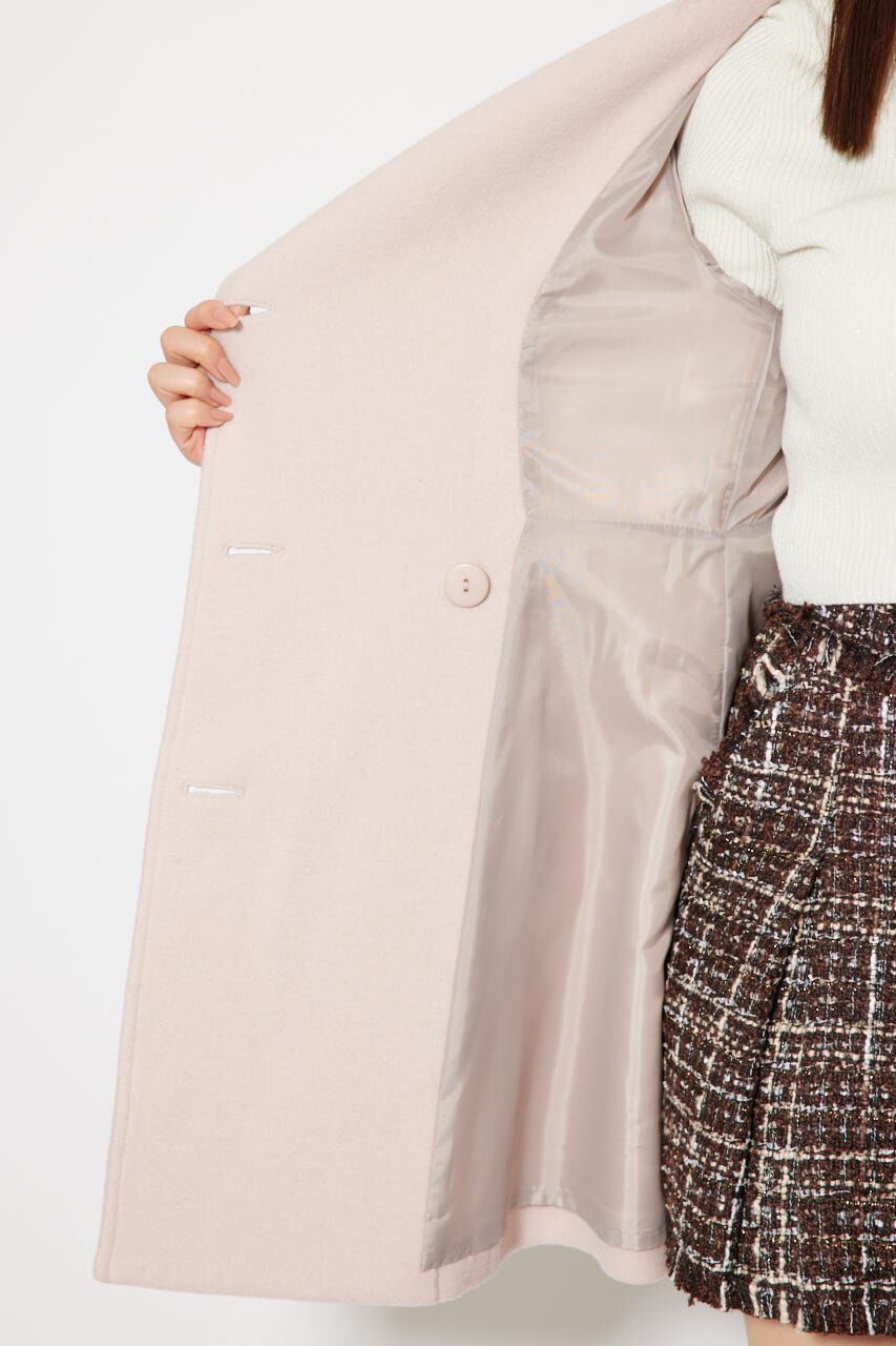 rienda「25オーバーネックシンデレララインミニコート」|その他|