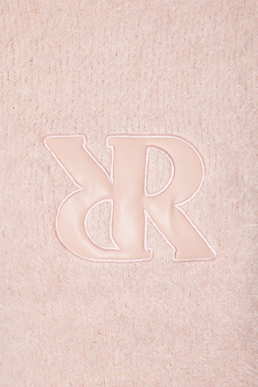 rienda「フェイクレザーロゴシャギーニットトップス」|ニット・セーター|