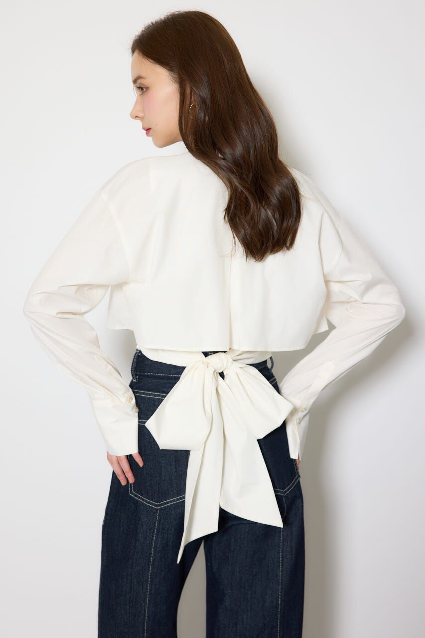 rienda「バックリボンレイヤードシャツ」|シャツ・ブラウス|