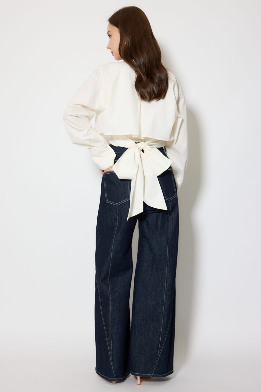 rienda「バックリボンレイヤードシャツ」|シャツ・ブラウス|