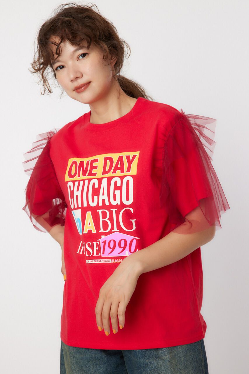 RODEO CROWNS「ONE DAY 袖チュールトップス」|Tシャツ・カットソー|