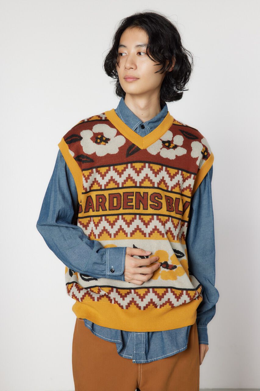 RODEO CROWNS「JQDニットベスト」|ニット・セーター|