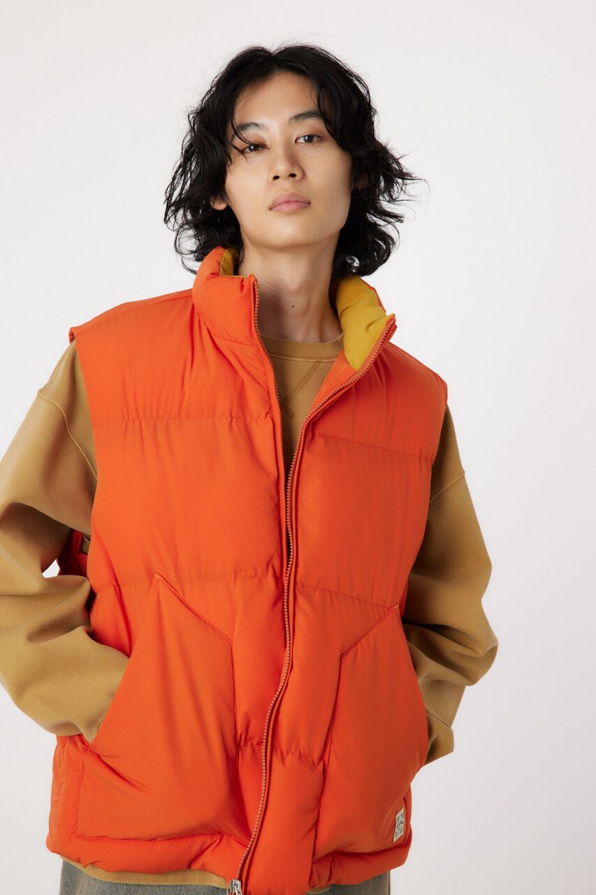 RODEO CROWNS「stand-neck パディングベスト」|ダウンベスト・ベスト|