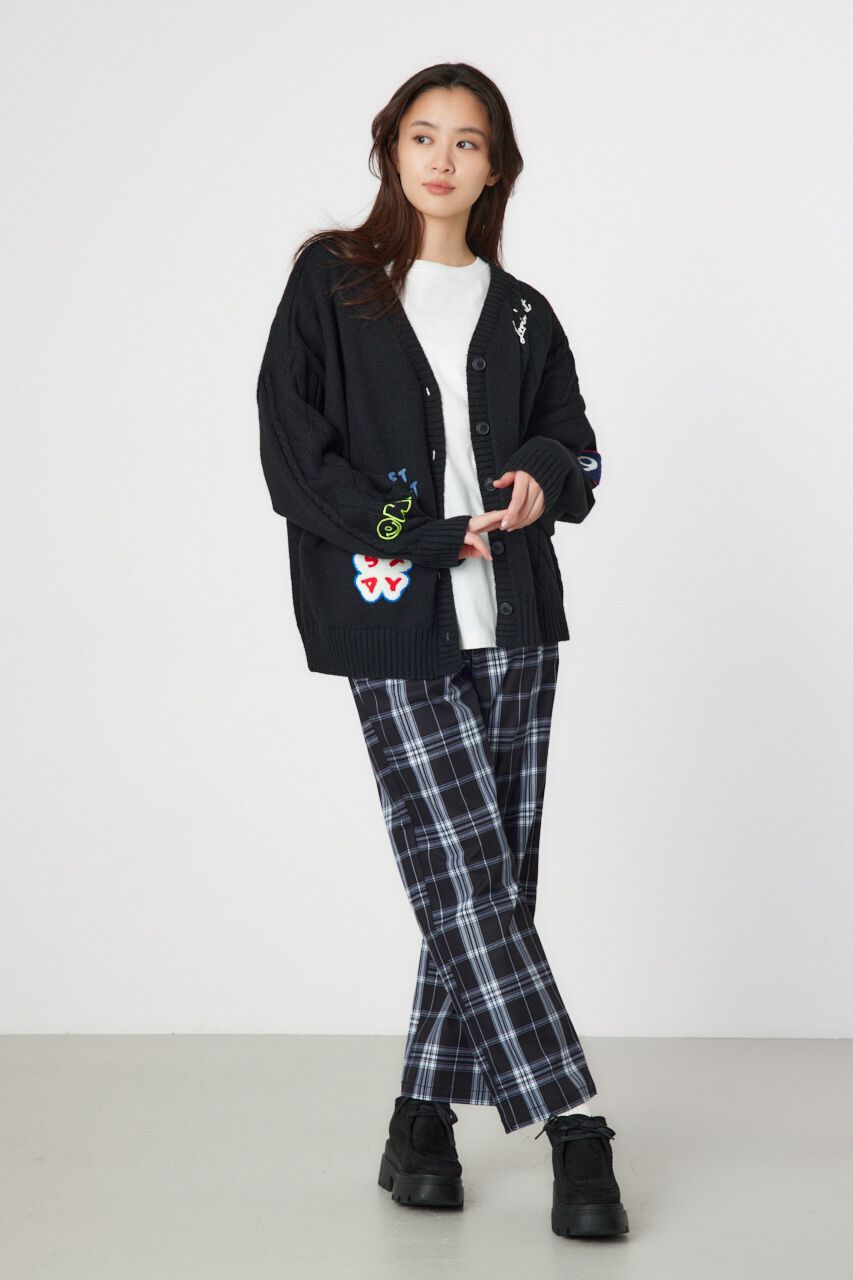 RODEO CROWNS「EMB MOTIFSケーブルカーディガン」|カーディガン|