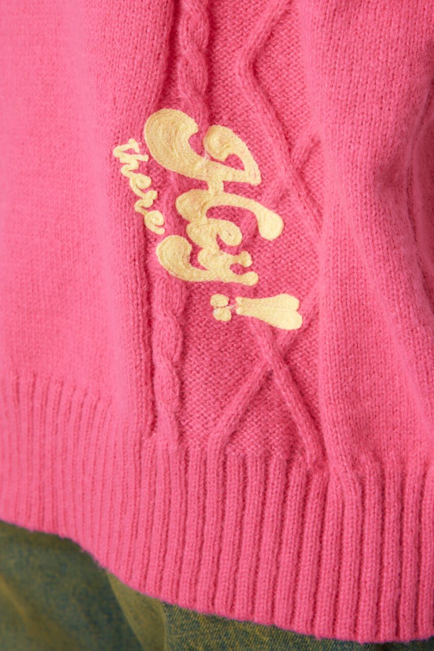 RODEO CROWNS「EMB MOTIFSケーブルカーディガン」|カーディガン|