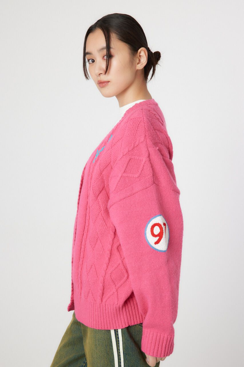 RODEO CROWNS「EMB MOTIFSケーブルカーディガン」|カーディガン|