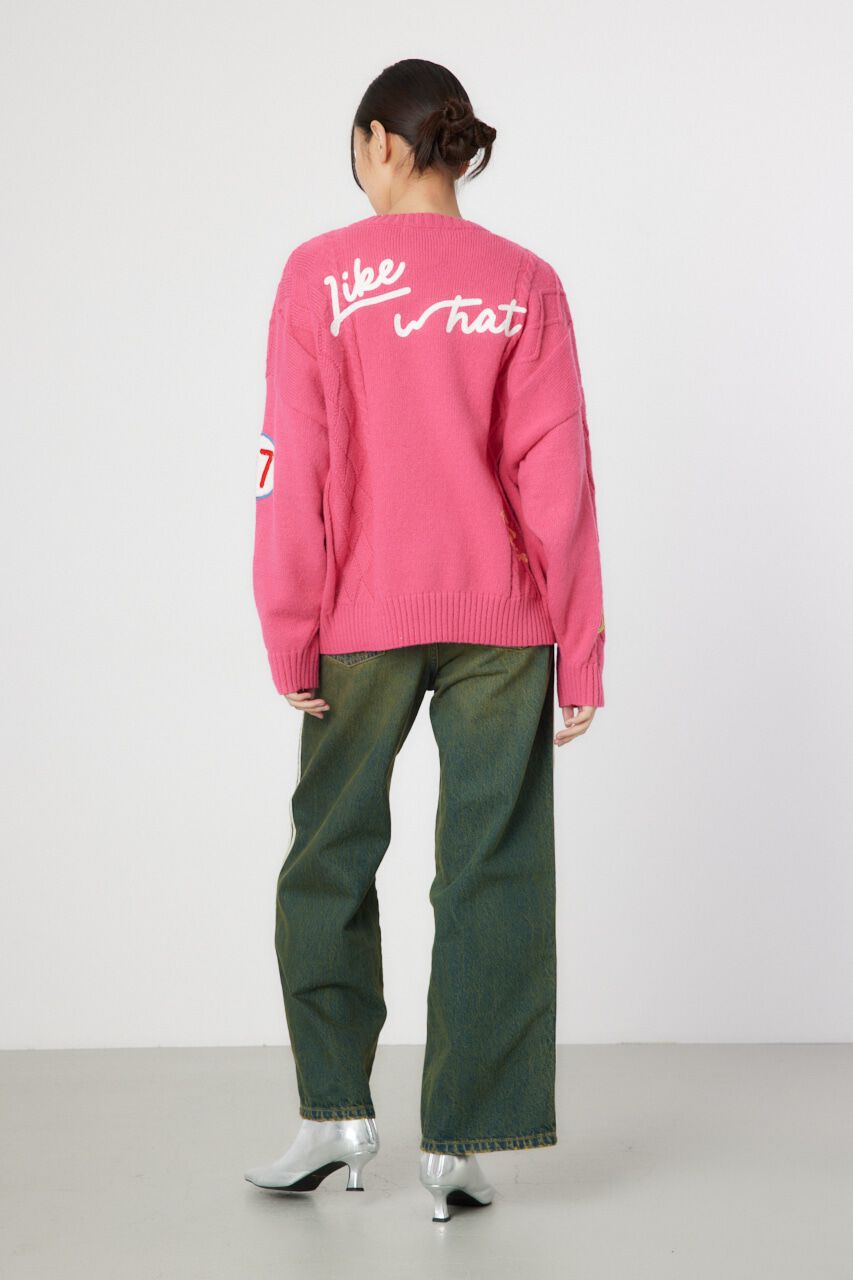 RODEO CROWNS「EMB MOTIFSケーブルカーディガン」|カーディガン|