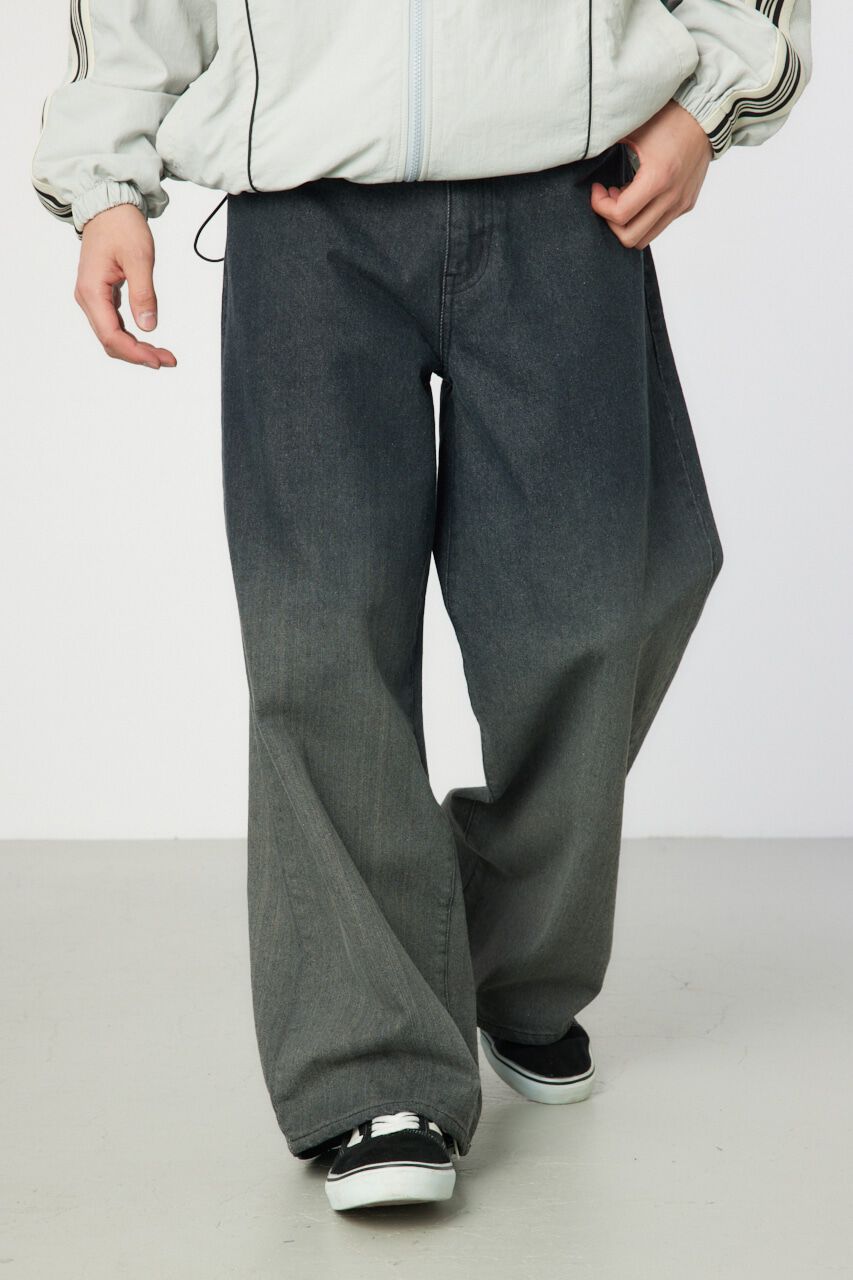 RODEO CROWNS「フェードワイドデニムパンツ」|デニム|