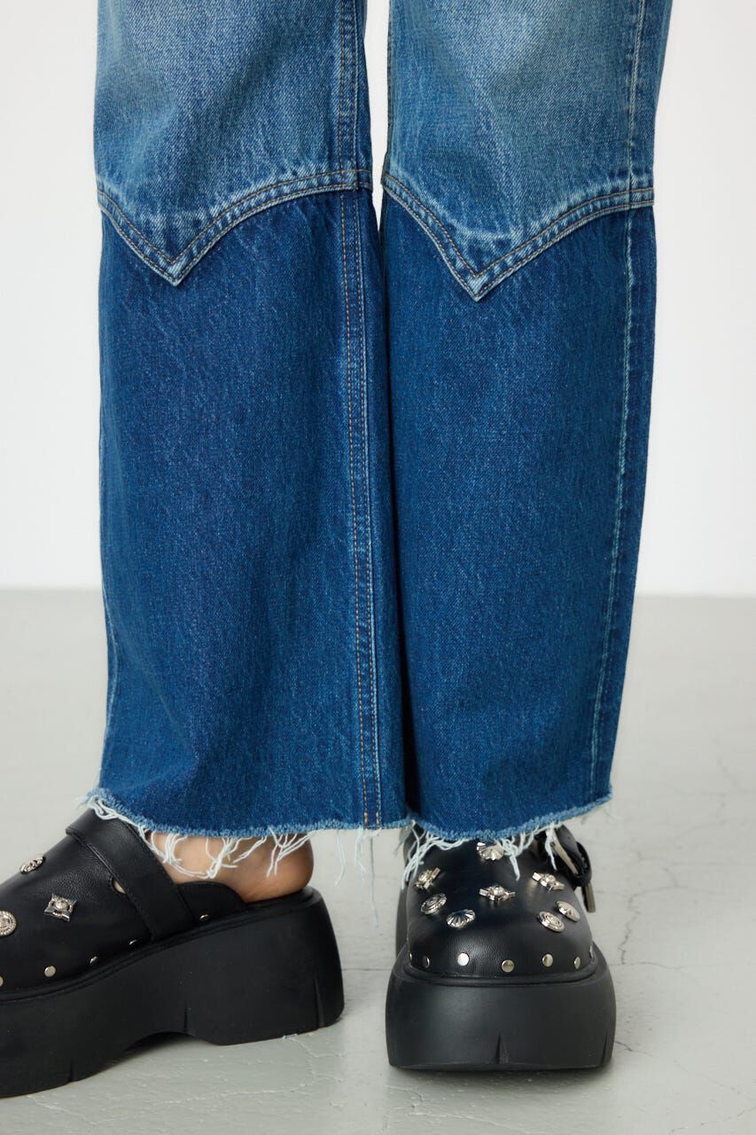 RODEO CROWNS「HEM WESTERN デニムパンツ」|デニム|