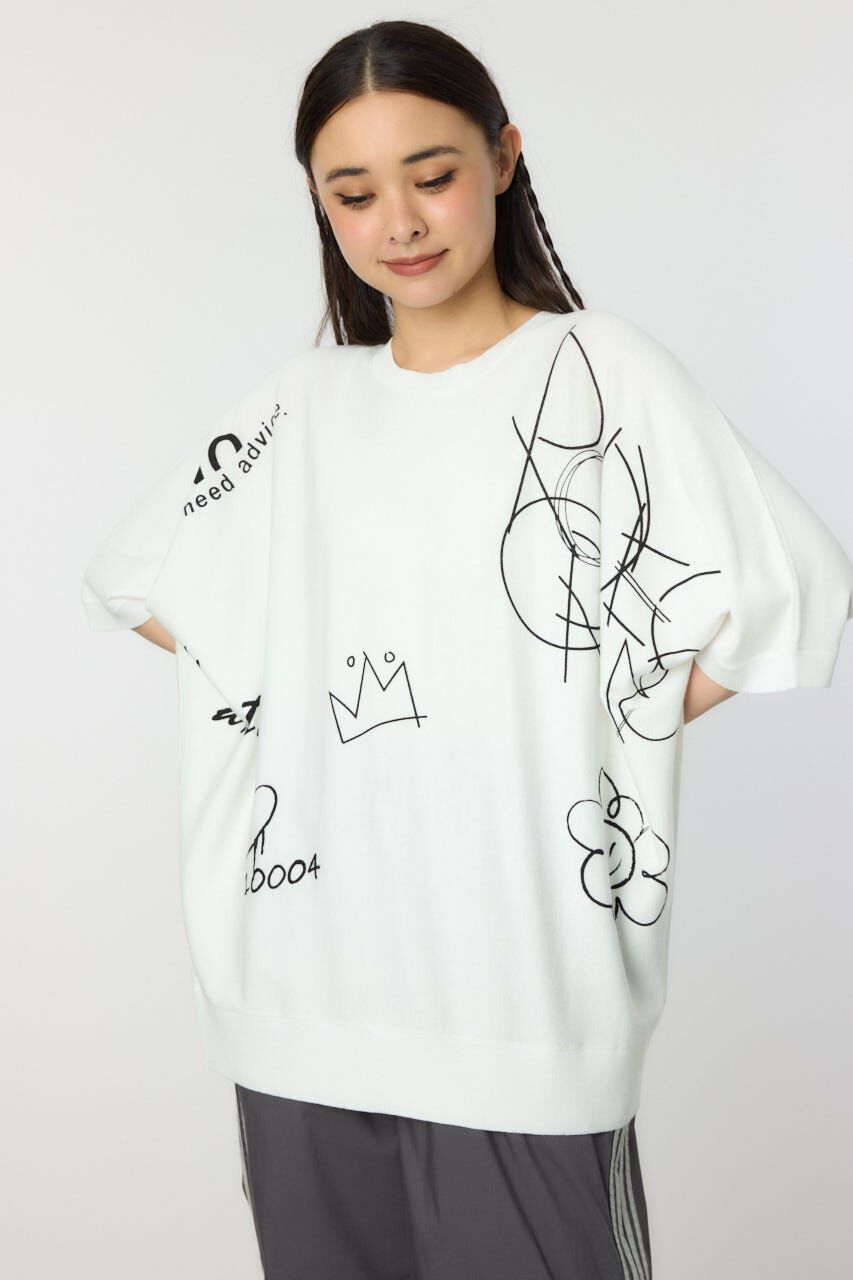 RODEO CROWNS「ラクガキドルマンニット」|ニット・セーター|O/WHT1