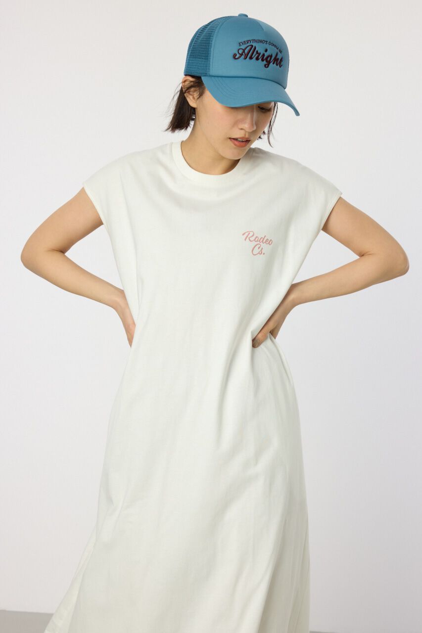 RODEO CROWNS「配色ステッチノースリーブワンピース」|ワンピース|