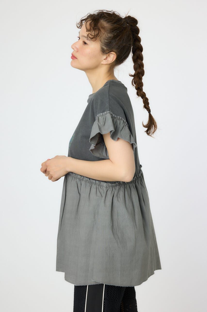 RODEO CROWNS「オーバルプリントドッキングフリルチュニック」|タンクトップ|