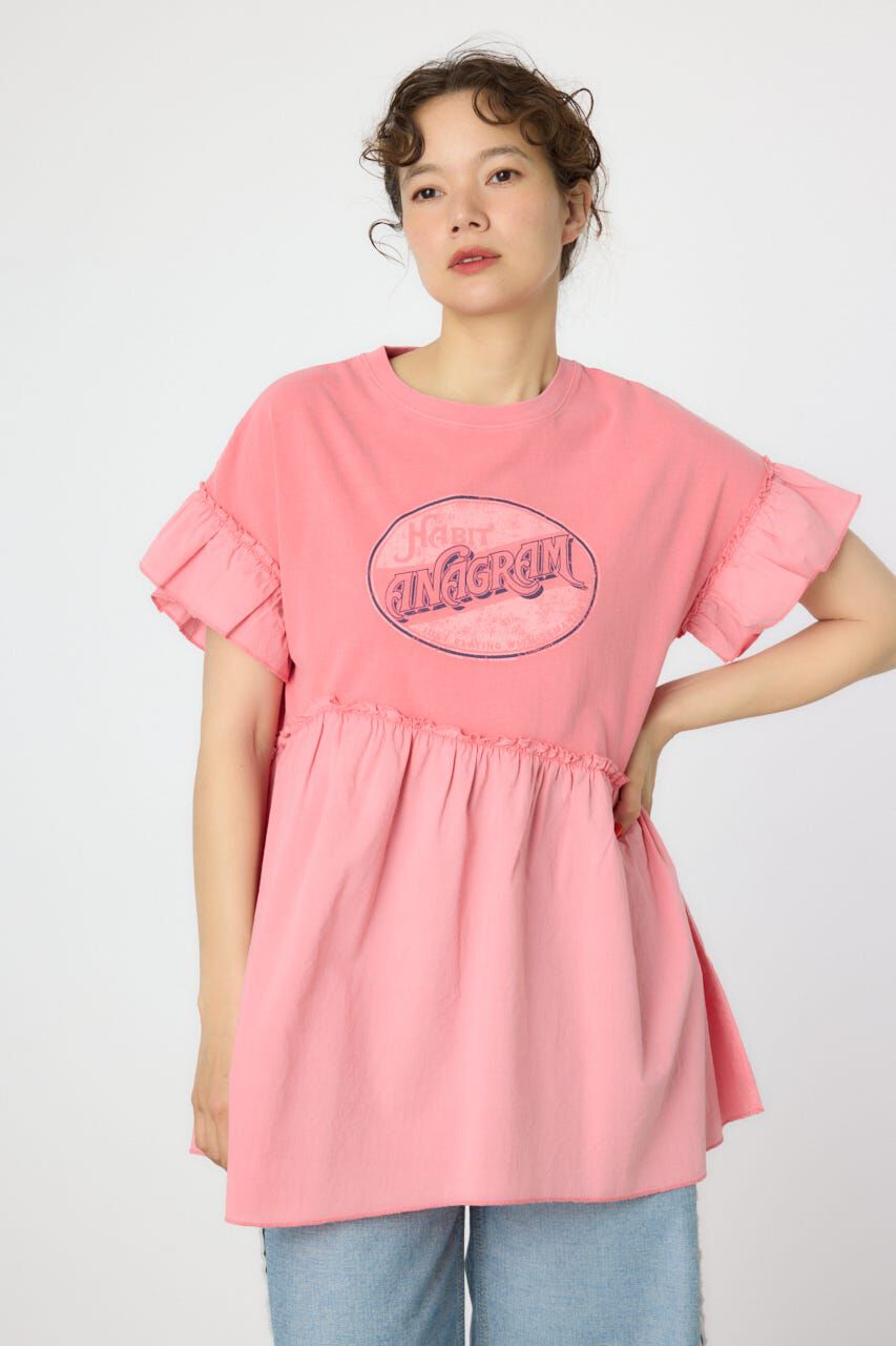 RODEO CROWNS「オーバルプリントドッキングフリルチュニック」|タンクトップ|