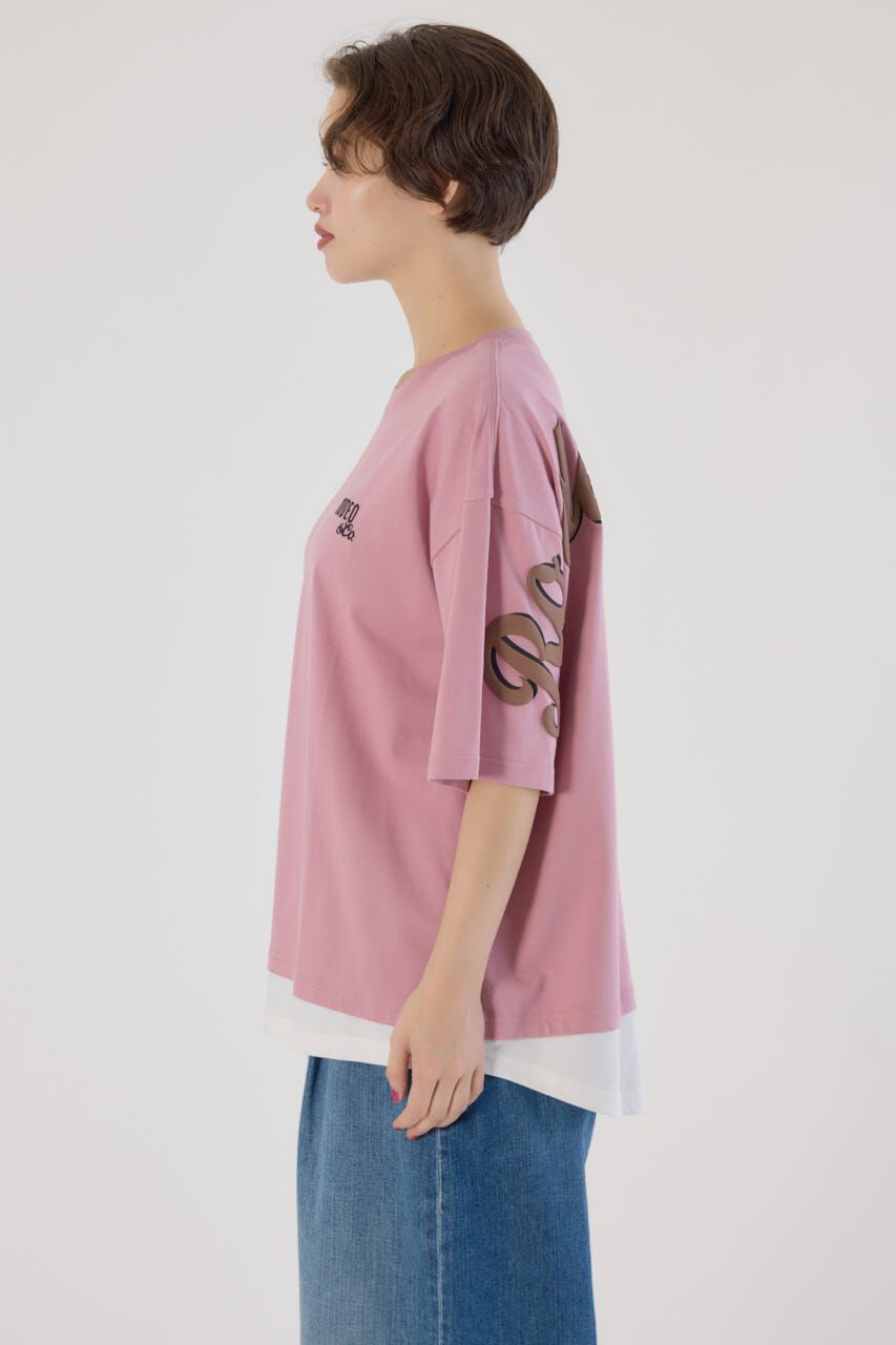 RODEO CROWNS「フェイクレイヤードスクリプトロゴ Tシャツ」|Tシャツ・カットソー|