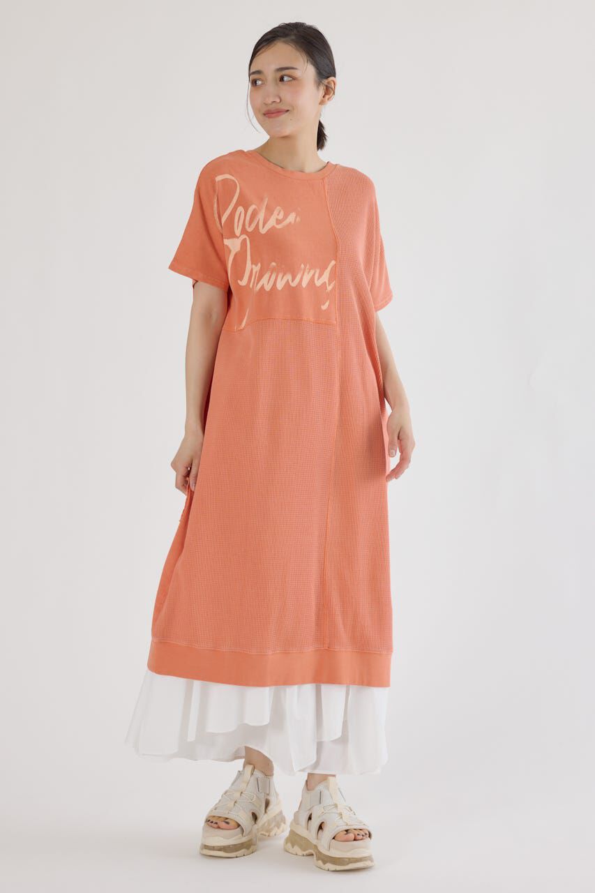 RODEO CROWNS「2way ワッフルコンビカットロングワンピース」|ワンピース|