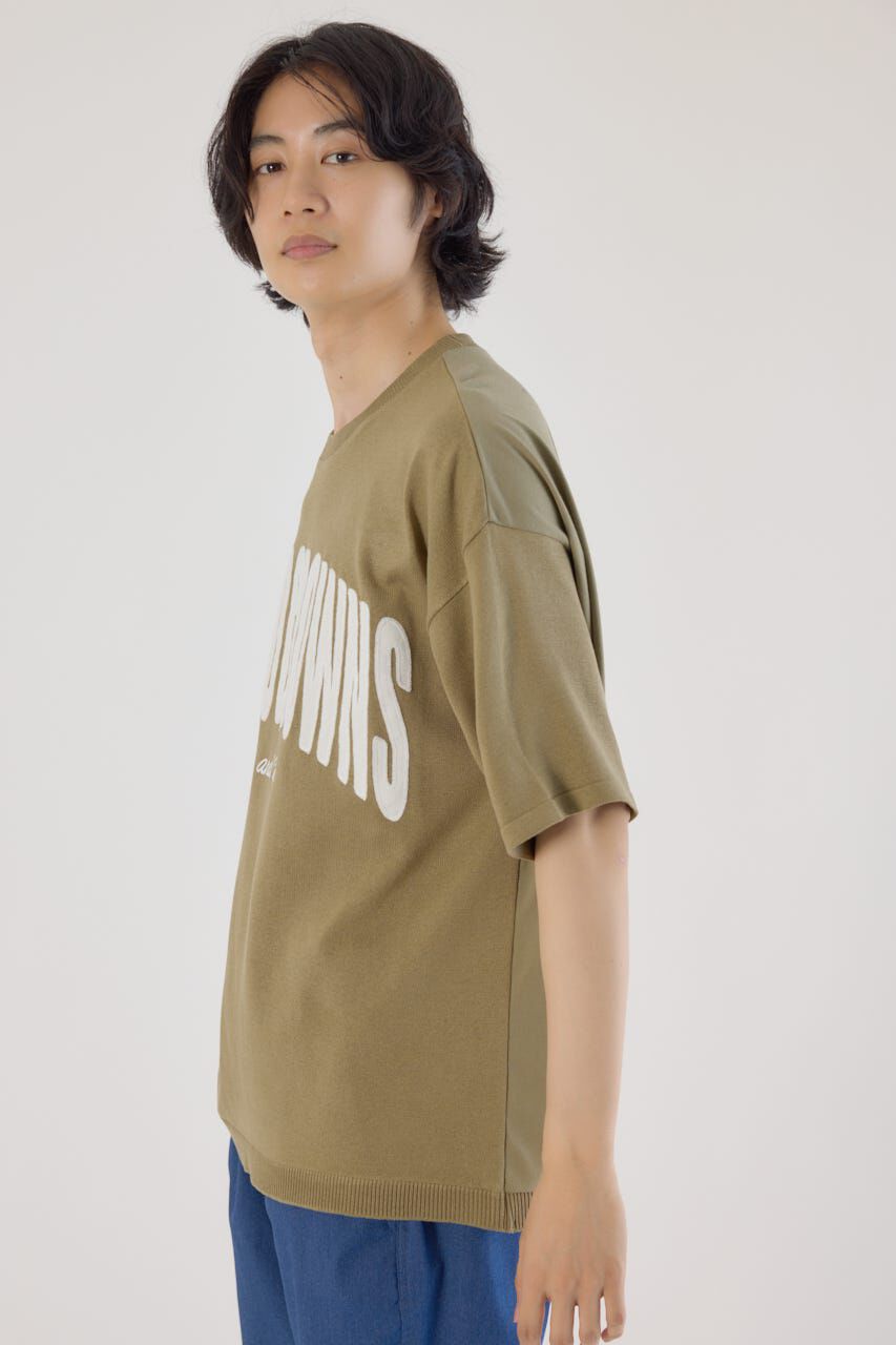 RODEO CROWNS「メンズCURVE LOGOコンビニットトップス」|Tシャツ・カットソー|