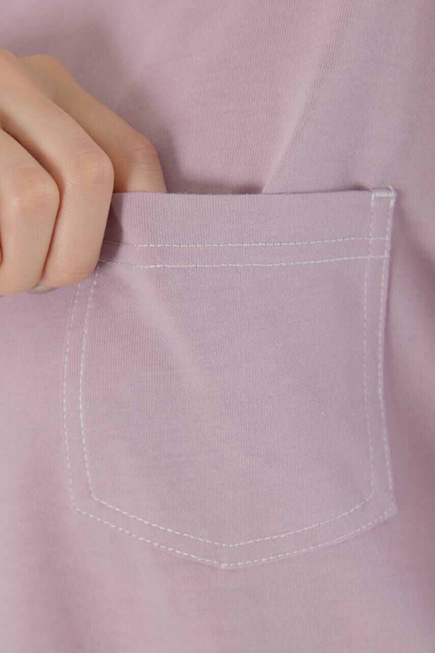 RODEO CROWNS「カラーステッチVネック5分袖Tシャツ」|Tシャツ・カットソー|