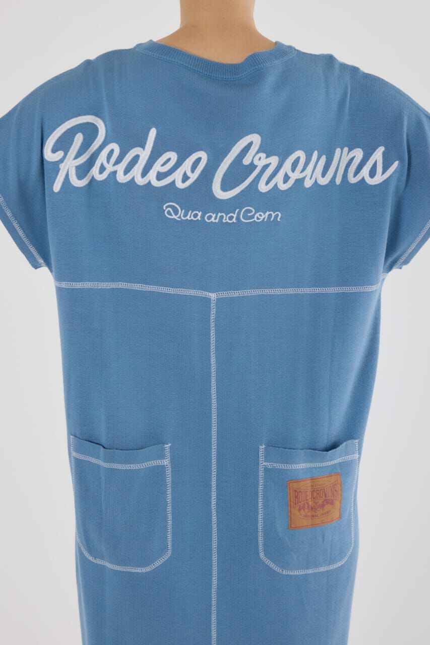 RODEO CROWNS「配色ステッチニットコンビワンピース」|ワンピース|