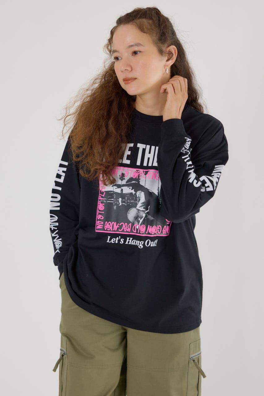 RODEO CROWNS「SEIZE THE DAY PHOTOロングTシャツ」|Tシャツ・カットソー|BLK