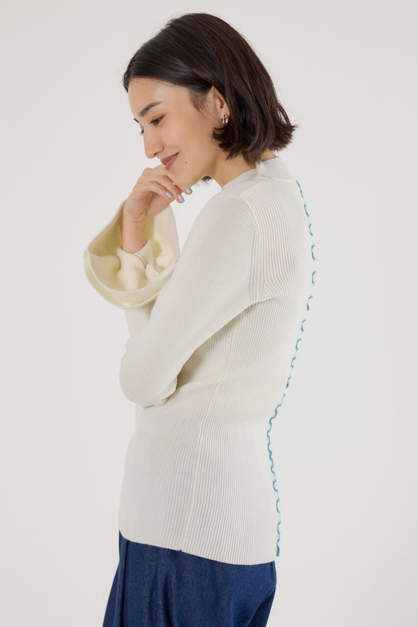 RODEO CROWNS「フリルリブニットトップス」|ニット・セーター|