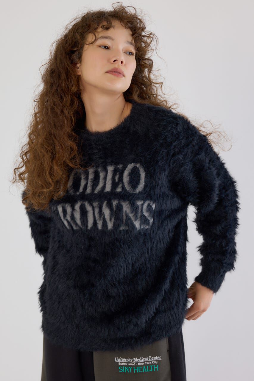 RODEO CROWNS「シャギーロゴニットトップス」|ニット・セーター|