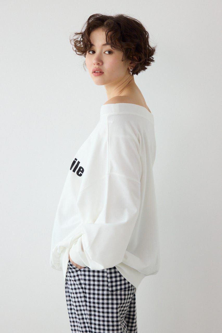 RODEO CROWNS「メッセージオフショルダートップス」|パーカー|