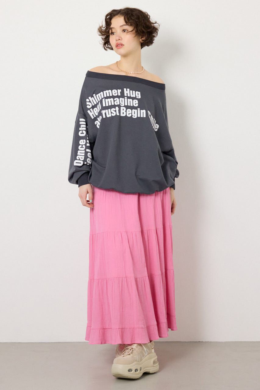 RODEO CROWNS「メッセージオフショルダートップス」|パーカー|