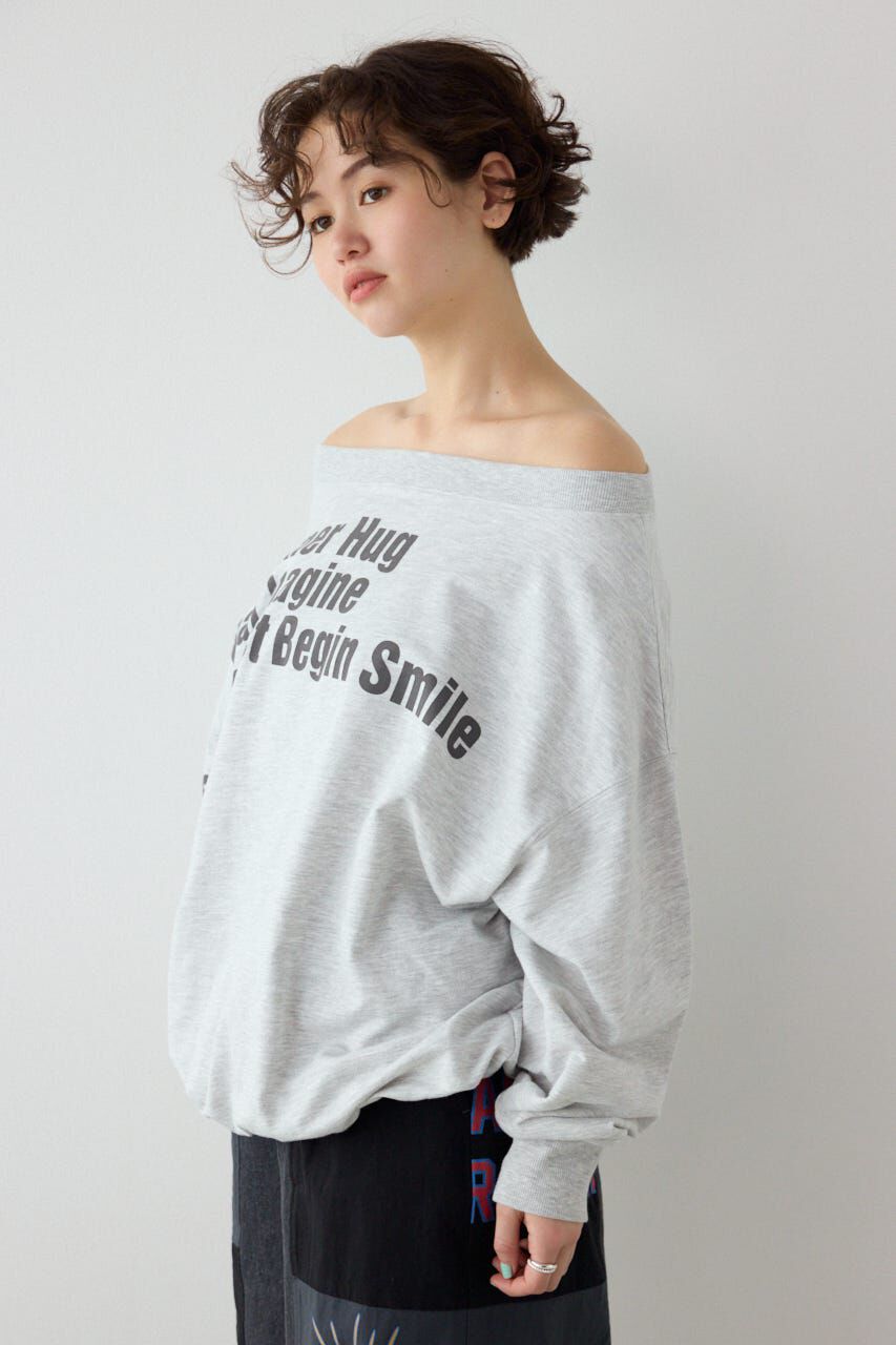 RODEO CROWNS「メッセージオフショルダートップス」|パーカー|