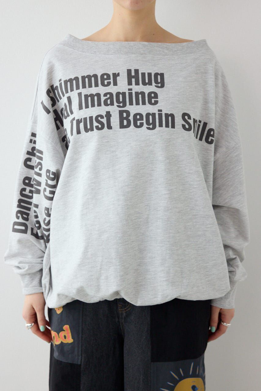 RODEO CROWNS「メッセージオフショルダートップス」|パーカー|