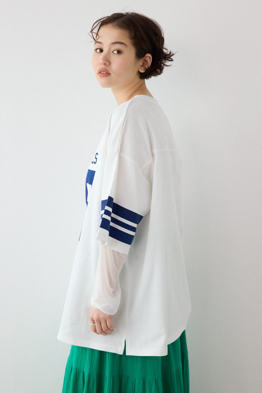 RODEO CROWNS「チュールレイヤードナンバートップス」|Tシャツ・カットソー|