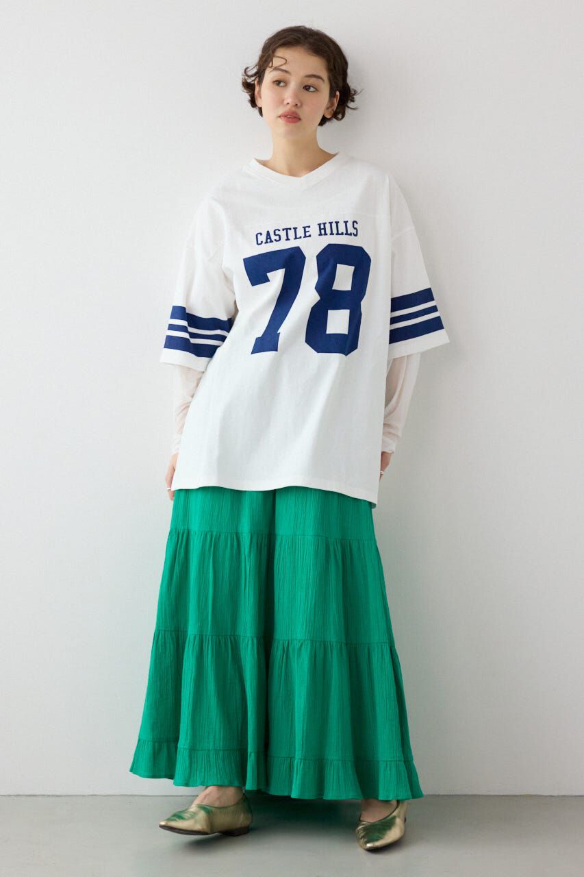 RODEO CROWNS「チュールレイヤードナンバートップス」|Tシャツ・カットソー|