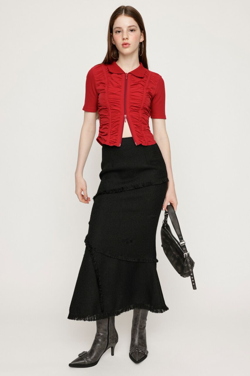 SLY「RIPPED EDGE ロングスカート」|スカート|BLK