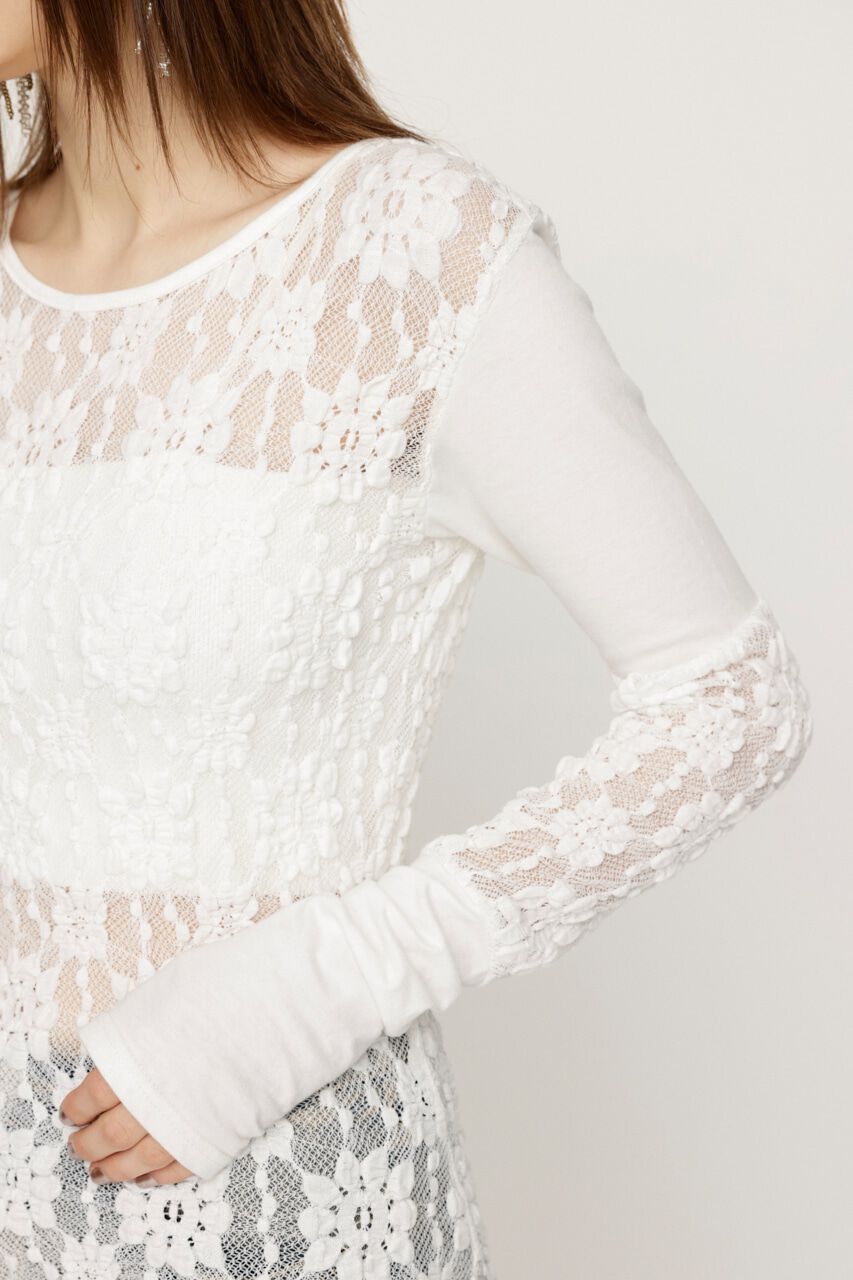 SLY「HOLE LACE トップス」|Tシャツ・カットソー|