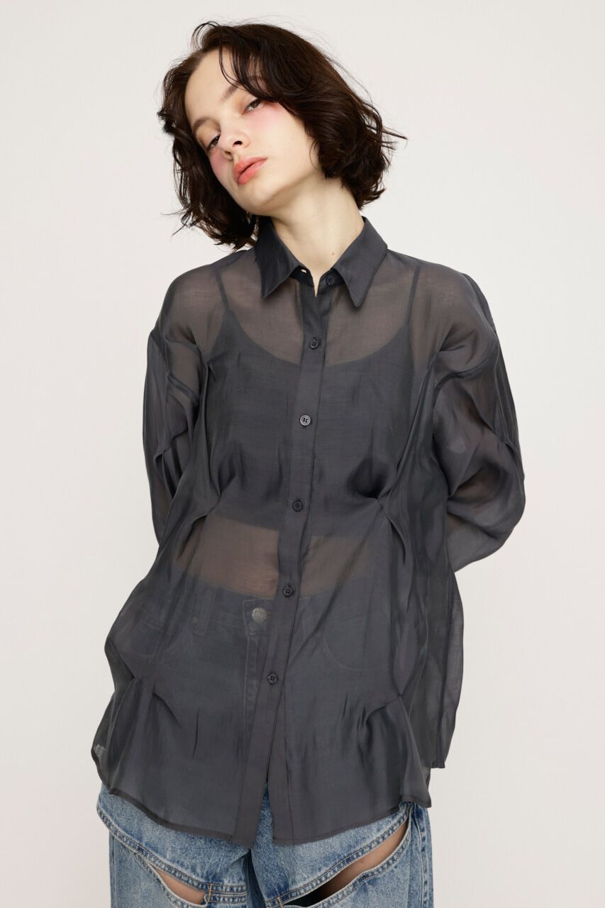 SLY「SHEER TUCKED シャツ」|シャツ・ブラウス|
