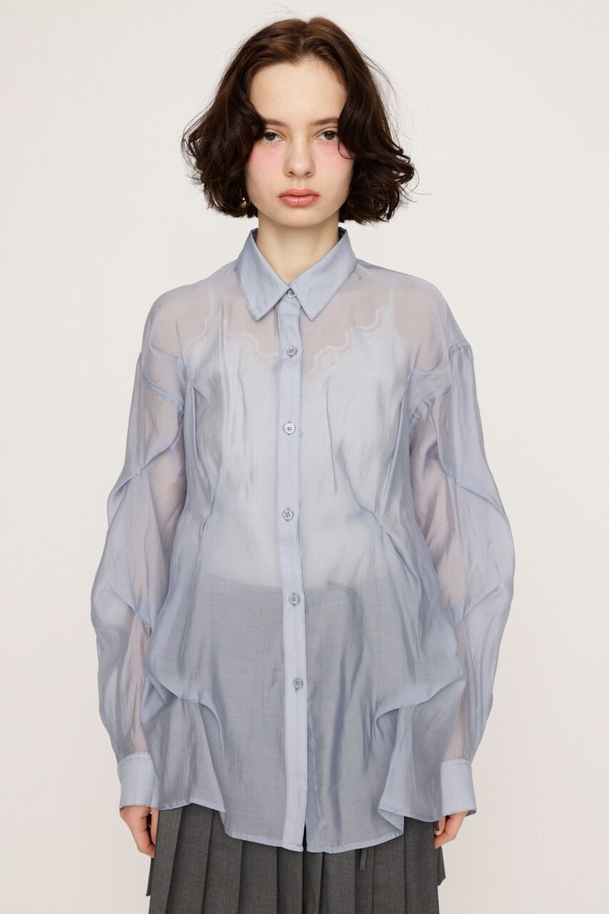 SLY「SHEER TUCKED シャツ」|シャツ・ブラウス|