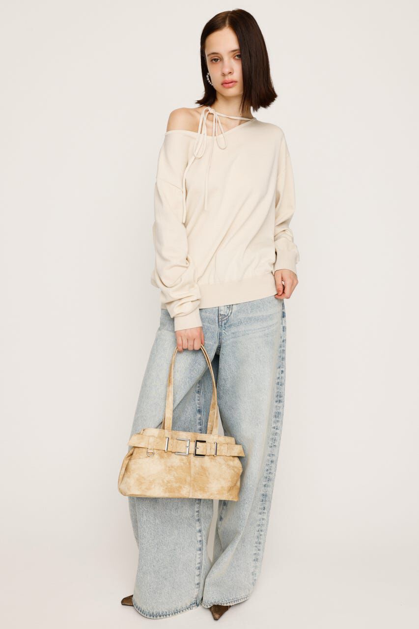 SLY「ASYMMETRY NECK LOOSE トップス」|ニット・セーター|