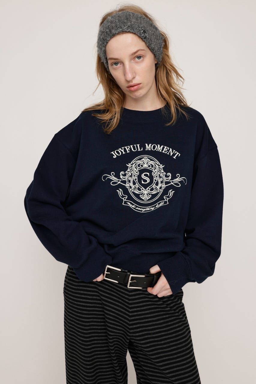 SLY「EMBROIDERY LOGO SW トップス」|パーカー|NVY