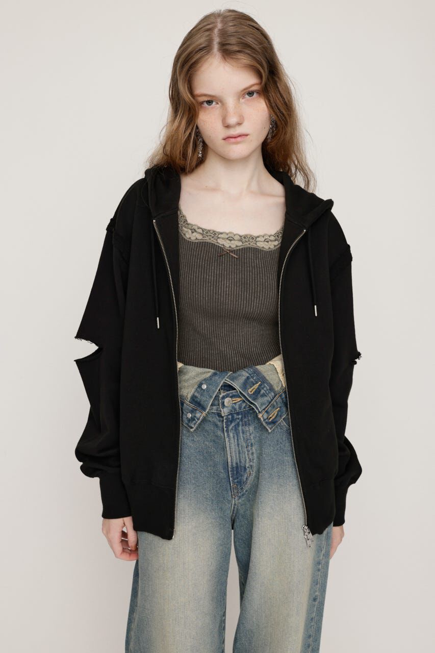 SLY「SLIT ZIP SW パーカー」|パーカー|