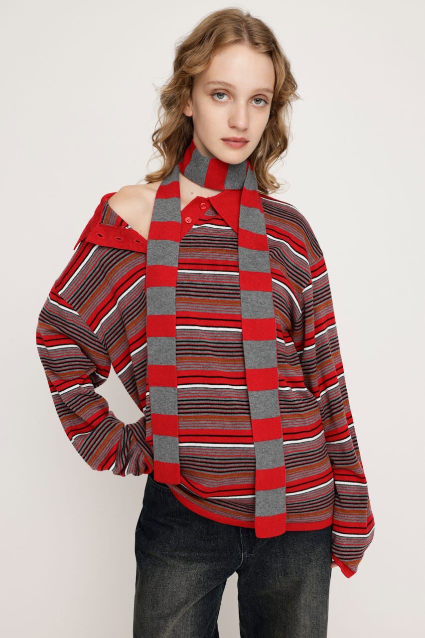 SLY「HG KNIT ASYMMETRY トップス」|ニット・セーター|