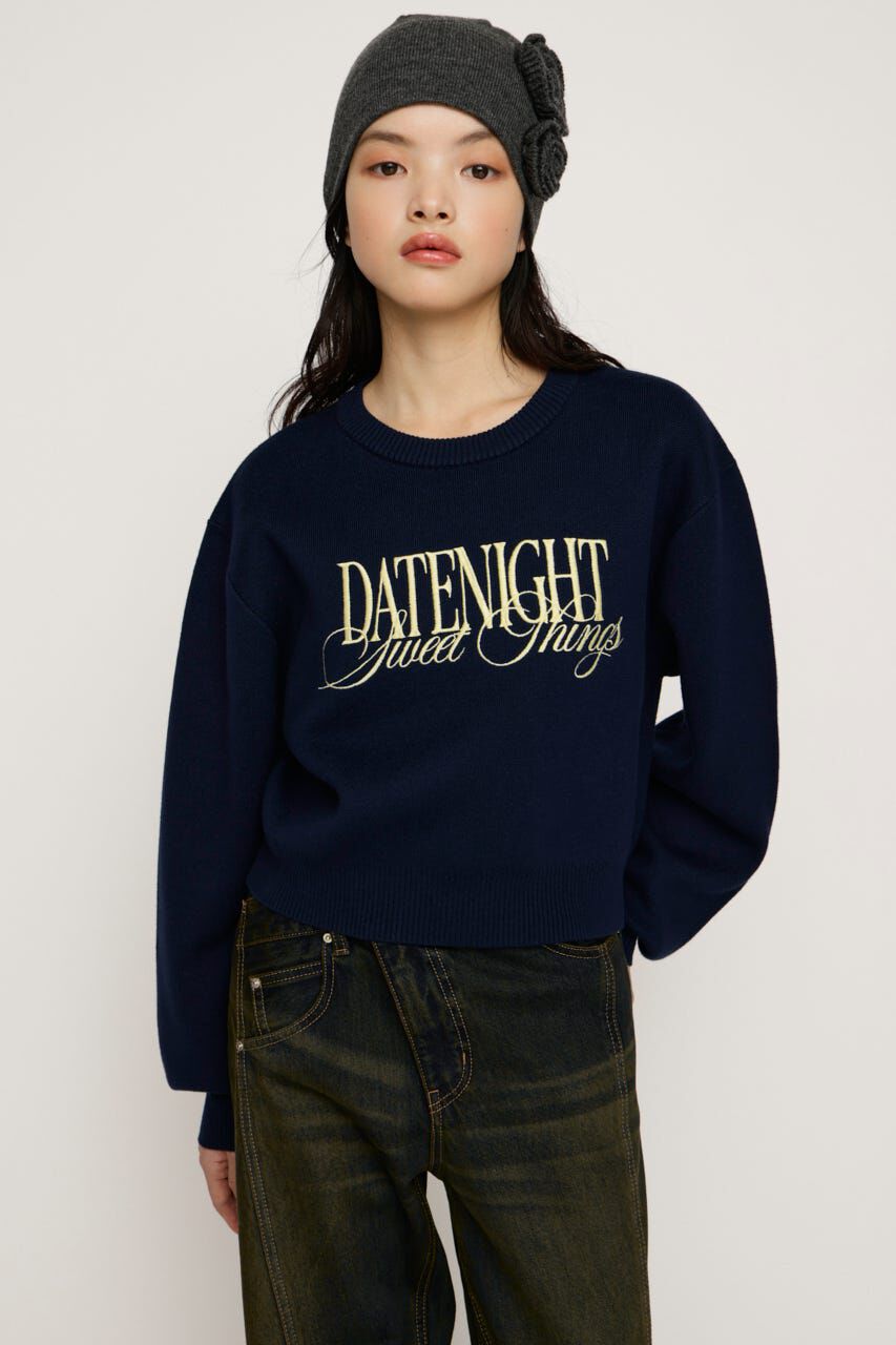 SLY「FRONT LOGO KNIT トップス」|ニット・セーター|