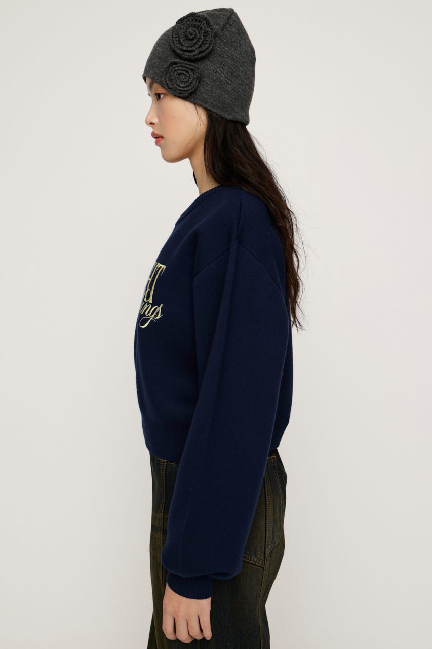 SLY「FRONT LOGO KNIT トップス」|ニット・セーター|