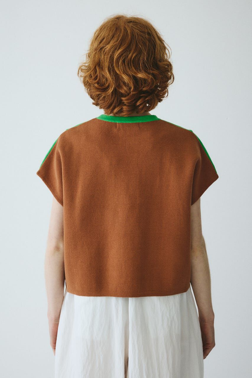 HeRIN.CYE「［予約］Border box tops」|ニット・セーター|