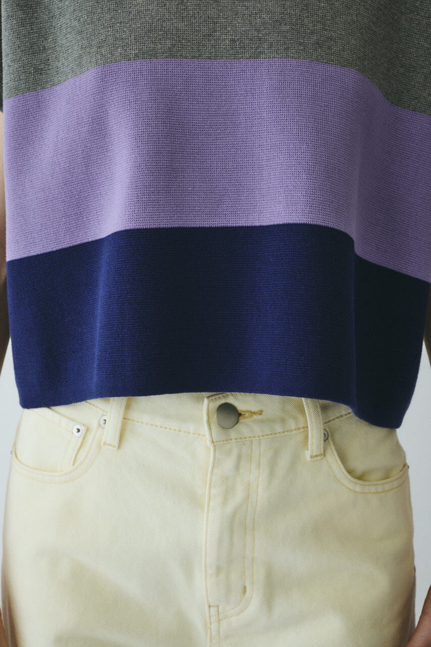 HeRIN.CYE「［予約］Border box tops」|ニット・セーター|