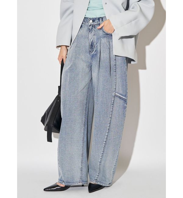 ELENDEEK「PANEL TUK DENIM WIDE PT」|デニム|