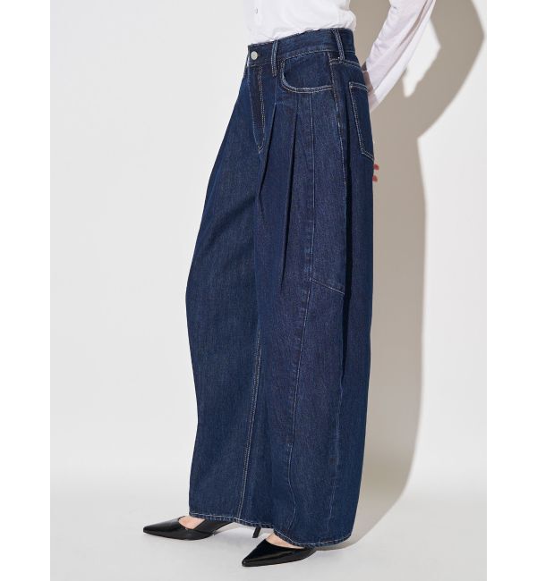 ELENDEEK「PANEL TUK DENIM WIDE PT」|デニム|