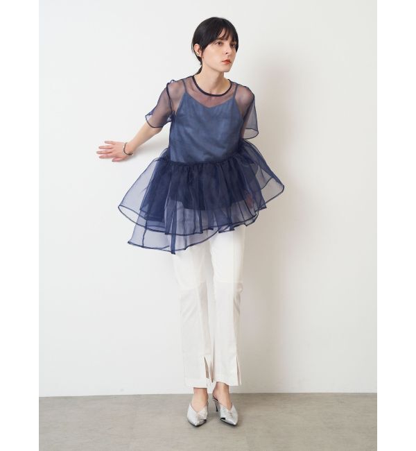 ELENDEEK「【yuumi&times;ELENDEEK】CAMI SET ASYMMETRY BL」|シャツ・ブラウス|